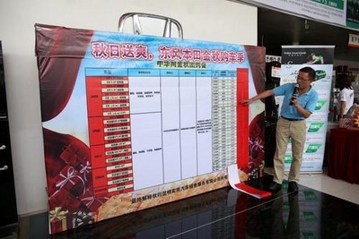 2小時的購車活動共售出車輛37臺，累計售車款項達540萬元